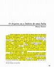 Research paper thumbnail of o Arquivo ou o Indício de uma Falta