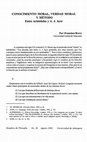 Research paper thumbnail of Conocimiento moral, verdad moral y método: Entre AristÓteles y A. j. Ayer