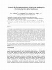 Research paper thumbnail of Events in the Precambrian history of the Earth: Challenges in discriminating their global significance