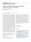 Research paper thumbnail of Hepatitis A in children- clinical course, complications and laboratory profile: correspondence