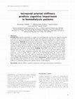 Research paper thumbnail of Increased arterial stiffness predicts cognitive impairment in hemodialysis patients