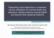 Research paper thumbnail of Explaining racial disparities in treatment service utilization for mental health and substance related problems among English and Spanish-Only speaking Hispanics