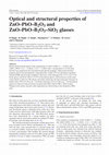 Research paper thumbnail of Optical and structural properties of ZnO PbO B2O3 and ZnO PbO B2O3 SiO2 glasses