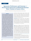 Research paper thumbnail of Makumbi et al 2015 Agronomic Performance and Gx E Interaction of Herbicide Resistant Maize Crop Sci