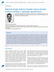 Research paper thumbnail of Elective single embryo transfer versus double embryo transfer in assisted reproduction