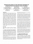 Research paper thumbnail of Exploring the Impact of Task Allocation Strategies for Global Software Development Using Simulation