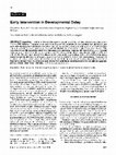 Research paper thumbnail of Early intervention in developmental delay