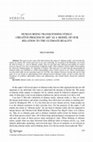 Research paper thumbnail of Human being transcending itself: Creative process in art as a model of our relation to the ultimate reality