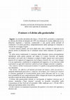 Research paper thumbnail of Incontro di studio 13 dicembre 2016 Aula Magna Corte di Cassazione -"Il minore e il diritto alla genitorialità".