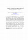 Research paper thumbnail of Étude de l’effet des paramètres géotechniques et de calcul sur l’interaction sol-structures