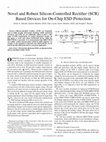 Research paper thumbnail of Novel and robust silicon-controlled rectifier (SCR) based devices for on-chip ESD protection