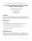 Research paper thumbnail of On the Features of Radiative and Convective Regimes Under the Cumulus Cloudiness