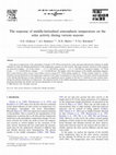 Research paper thumbnail of The response of middle-latitudinal atmospheric temperature on the solar activity during various seasons