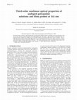 Research paper thumbnail of Third-order nonlinear optical properties of undoped polyaniline solutions and films probed at 532 nm