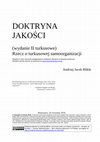 Research paper thumbnail of DOKTRYNA JAKOŚCI. Wydanie II turkusowe. Rzecz o turkusowej samoorganizacji.