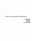 Research paper thumbnail of Grima, G., Cassar, J., Falzon R., Galea, P., & Warrington, E. (2014). Voting at 16: Extending a Right, Creating Obligations. Malta: Archdiocese of Malta.