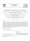 Research paper thumbnail of Characterization of ablation plasma ion implantation