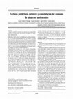 Research paper thumbnail of Factores predictores del inicio y consolidación del consumo de tabaco en adolescentes