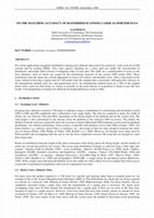 Research paper thumbnail of On the matching accuracy of rasterised scanning laser altimeter data