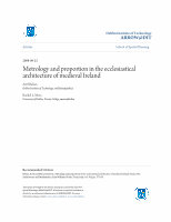 Research paper thumbnail of Metrology and proportion in the ecclesiastical architecture of medieval Ireland