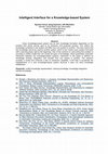 Research paper thumbnail of Intelligent Interface for a Knowledge-based System - Abstract