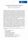 Research paper thumbnail of CfP: Tercer Congreso Latinoamericano de Glotopolítica