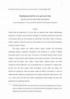 Research paper thumbnail of Morphological productivity across speech and writing