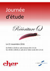 Research paper thumbnail of Journée d'étude "Réécritures" - 21 novembre 2016