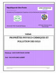 Research paper thumbnail of PROPRIÉTES PHYSICO-CHIMIQUES ET POLLUTION DES SOLS