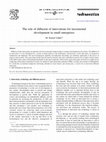 Research paper thumbnail of The role of diffusion of innovations for incremental development in small enterprises