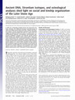 Research paper thumbnail of Ancient DNA, Strontium isotopes and osteological analyses shed light on social and kinship organization of the Later Stone Age.