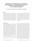 Research paper thumbnail of Modulation of the fusiform face area following minimal exposure to motivationally relevant faces: evidence of in-group enhancement (not out-group disregard)