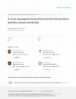 Research paper thumbnail of A trust management architecture for hierarchical wireless sensor networks