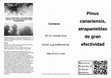 Research paper thumbnail of Pinus canariensis, una alternativa natural y más efectiva que las redes atrapanieblas