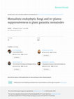 Research paper thumbnail of Mutualistic endophytic fungi and in-planta suppressiveness to plant parasitic nematodes