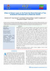 Research paper thumbnail of Effect of Smear Layer on the Push-Out Bond Strength of Two Endodontic Biomaterials to Radicular Dentin