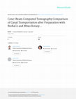 Research paper thumbnail of Cone-Beam Computed Tomography Comparison of Canal Transportation after Preparation with BioRaCe and Mtwo Rotary Instruments and Hand K-Flexofiles