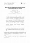 Research paper thumbnail of Michael D. Jones and Paul D. Jorgensen, "Mind the Gap? Political Advertisements and Congressional Election Results." Journal of Political Marketing 11:3 (2012), 165-188.