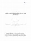 Research paper thumbnail of Persistence of inquiry: Evidence of complex reasoning among inner city middle school students