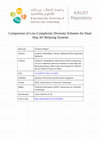 Research paper thumbnail of Comparison of Low-Complexity Diversity Schemes for Dual-Hop AF Relaying Systems