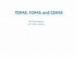 Research paper thumbnail of 10. TDMA, FDMA and CDMA.pptx