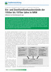Research paper thumbnail of Ein- und Zweifamilienhausbestände der 1950er bis 1970er Jahre in NRW