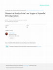 Research paper thumbnail of Numerical study of the late stages of spinodal decomposition