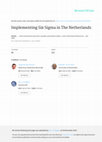 Research paper thumbnail of Implementing Six Sigma in The Netherlands