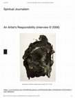 Research paper thumbnail of "An Artist's Responsibility"