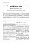 Research paper thumbnail of Municipal Landfilling Practice and Its Impact on the Water Resources -Jordan