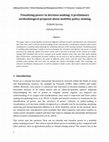 Research paper thumbnail of Visualizing power in decision-making: A preliminary methodological proposal about mobility policy-making