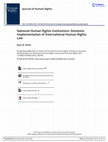 Research paper thumbnail of National Human Rights Institutions: Domestic Implementation of International Human Rights Law