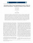 Research paper thumbnail of Information Politics Versus Organizational Incentives: When Are Amnesty International's ‘‘Naming and Shaming’’ Reports Biased? 1