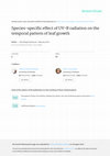 Research paper thumbnail of Species‐specific effect of UV‐B radiation on the temporal pattern of leaf growth